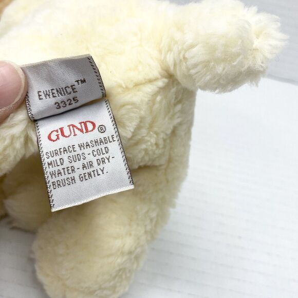 Gund Ewenice Lamb Sheep Sitting 8" Plush Stuffed Animal Toy Cream Tan - Picture 8 of 8